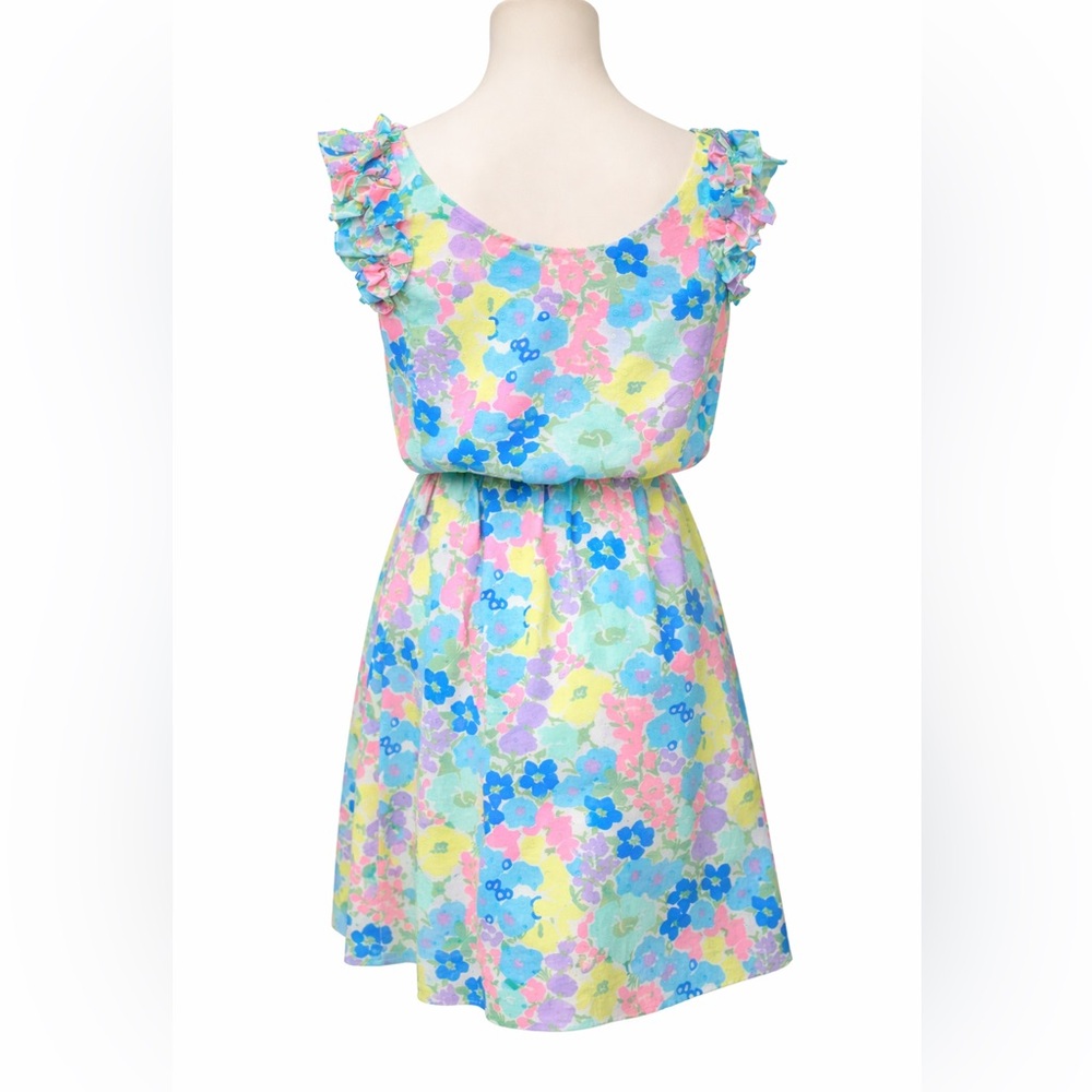 Lilly Pulitzer Danna Ruffle Fit & Flare Dress in "Spring Fling" Print Med - Picture 3 of 11